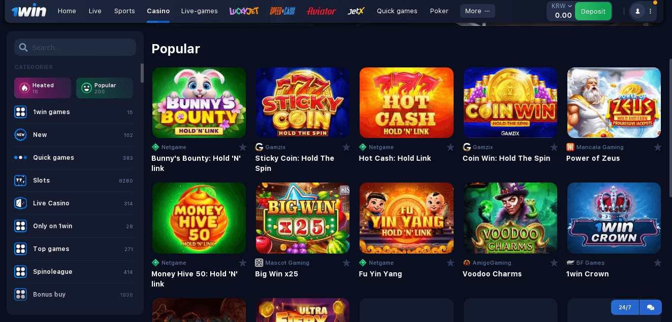 1win Live Casino